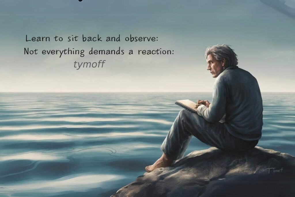 Learn To Sit Back And Observe: Not Everything Demands A Reaction – tymoff